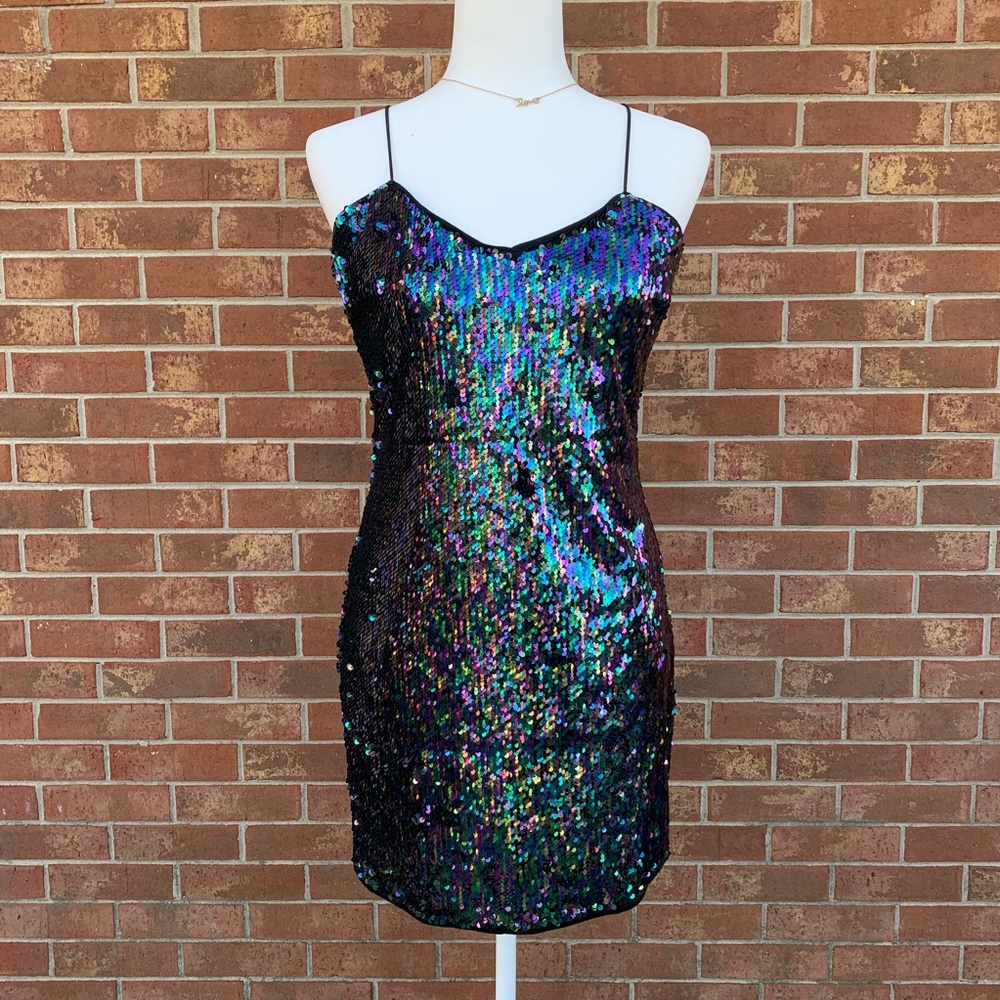 lulu’s mermaid sequined mini dress